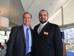 Congressman Adam Schiff and CV Chamber President Leonard Ghazarian.